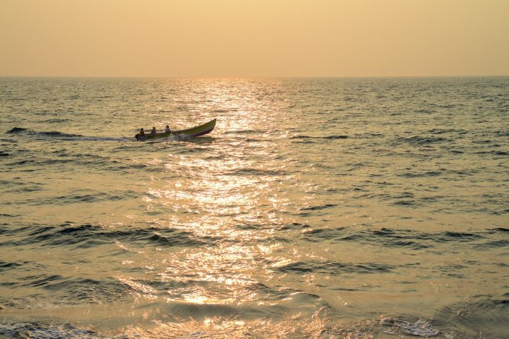 Fisherman boat on Arabian Sea